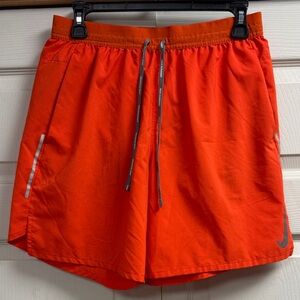 Nike Orange Dri-FIT Lined briefs Running Shorts Medium